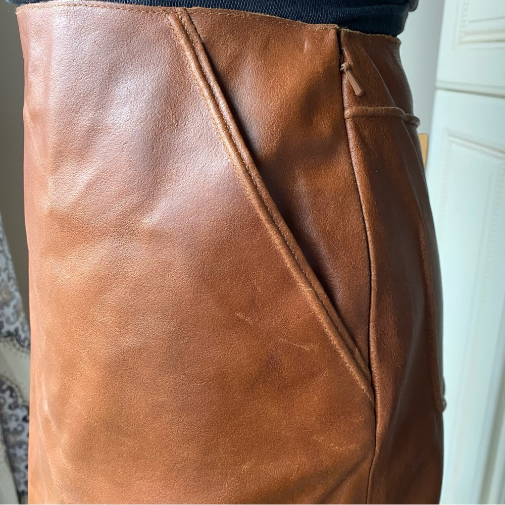 Anne Klein Western Leather Skirt - Picture 7 of 16